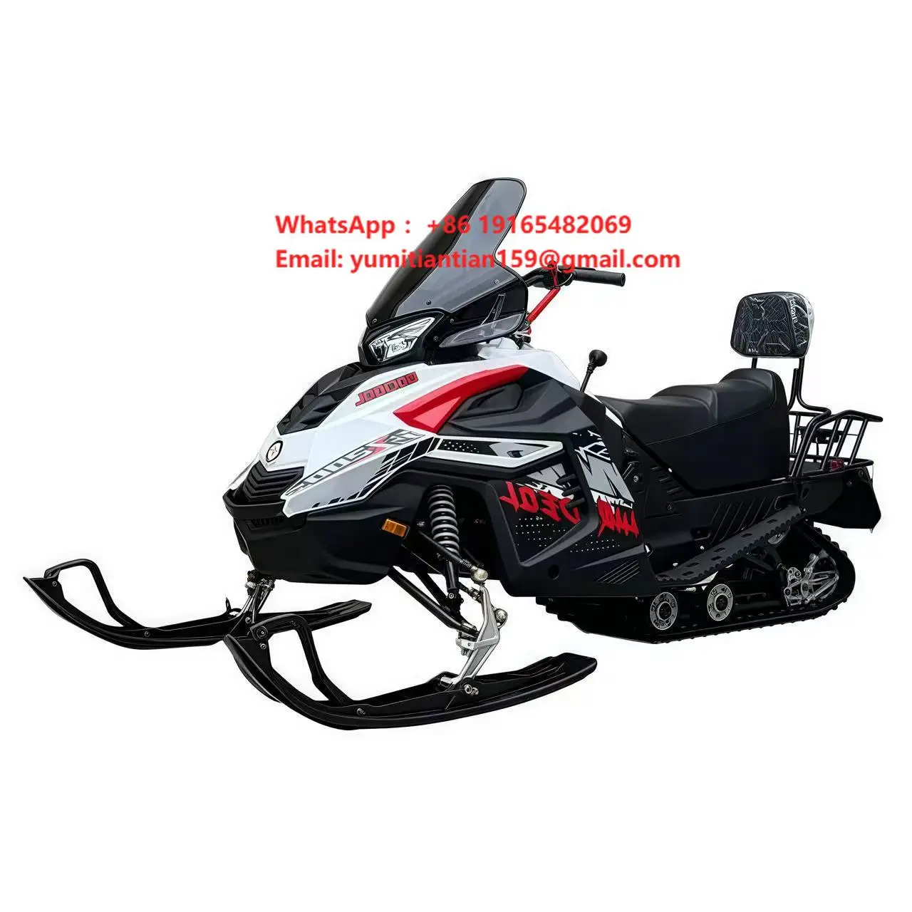 Heavy-duty Tracked 200cc Snowmobile, Two-seater, CVT Transmission, Heated Handlebars, for Outdoor Ski Resort Rentals
