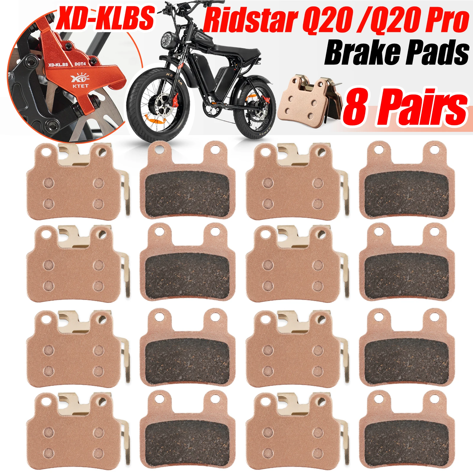 

Для серии Ridstar (Q20/Q20Pro/H26Pro/EKX X2/X21/Freego X2): 2P полуметаллические тормозные колодки или суппорты XOD/XD-KLBS-DOTS.