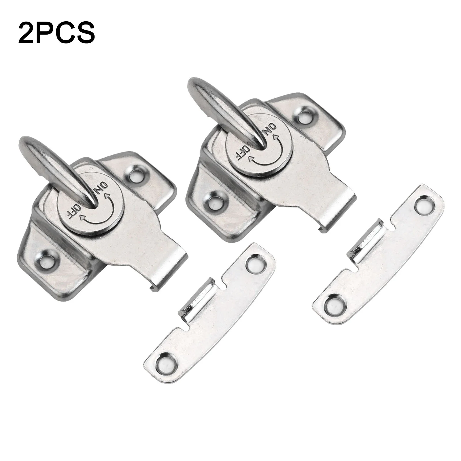Door Lock Door Hasps Iron Latches Replacement Silver Door Hasps Easy To Install Fasteners 180 Degree Door Latch
