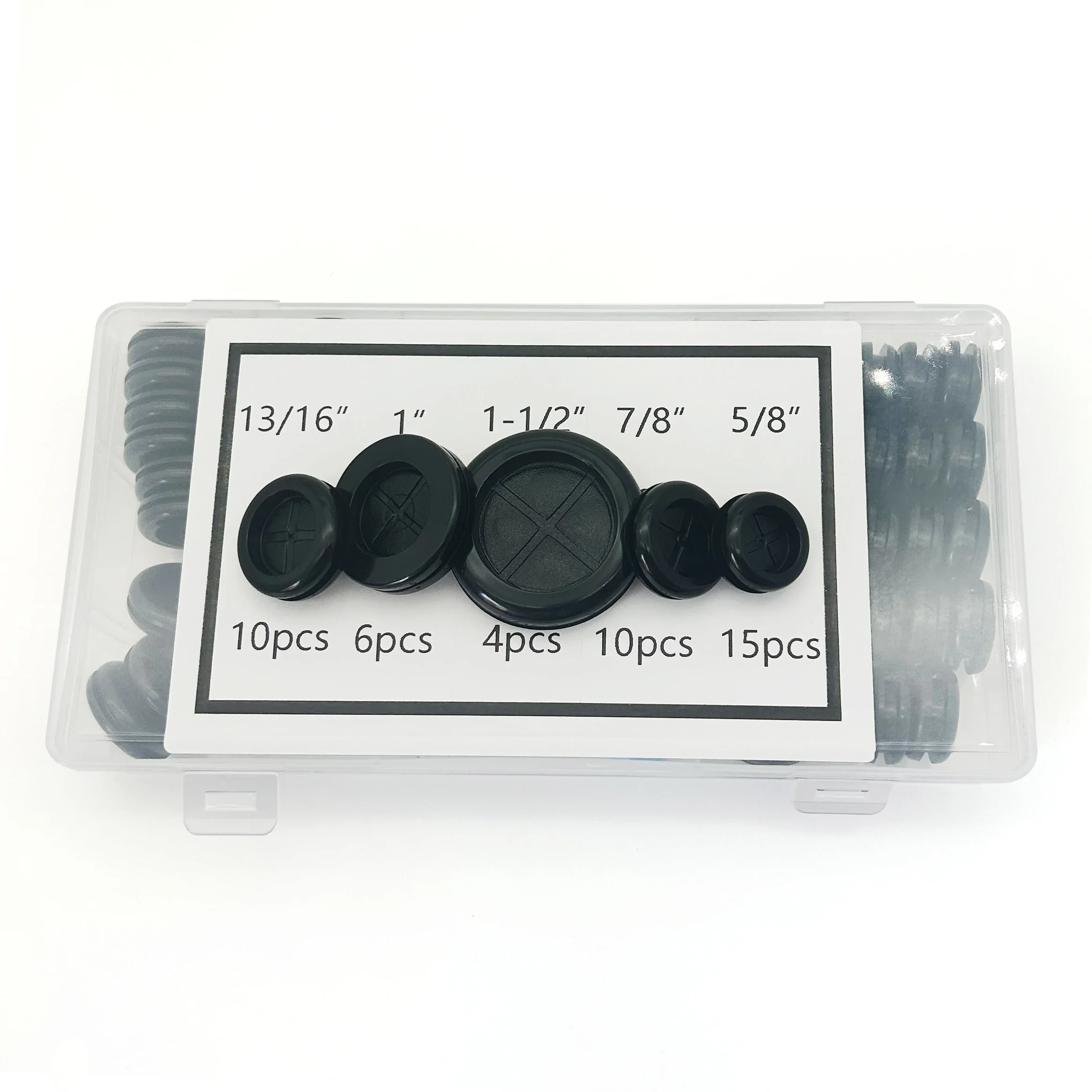 

Black Rubber Hole Plugs Grommet Washers Kit 45PCS Insulat Flame Retardant Dustproof Flexible Seals for Electrical Box Wire Holes