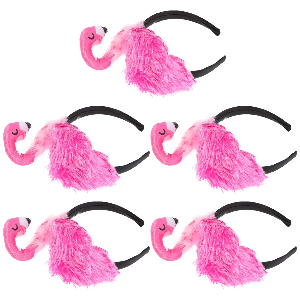 

5Pcs Flamingo Headband Versatile Usage for Birthday Holiday Celebrations Cosplay Events Fun Festive Touch to Party Attire