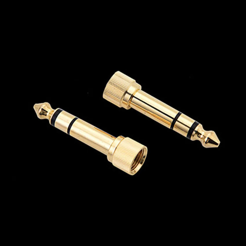 1000 stücke 6,35mm Stecker auf 3,5mm Buchse Stereo Audio Kopfhörer Schraube Stecker Adapter