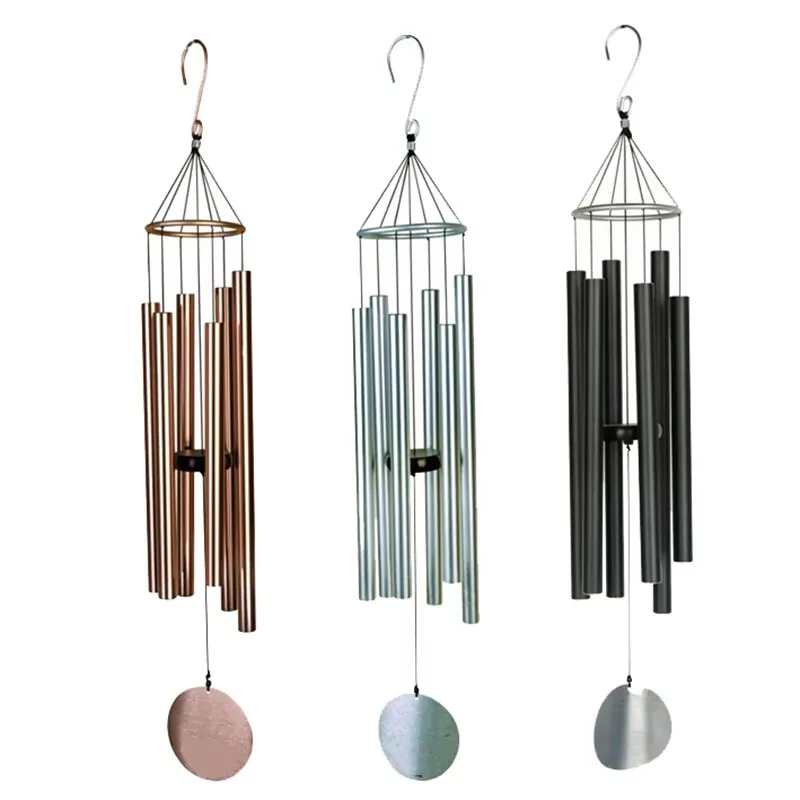 Outdoor Garden Party Decoration 65 Inch Wind Chime Metal Aluminum 6-Tube Music Sympathy Wind Chime