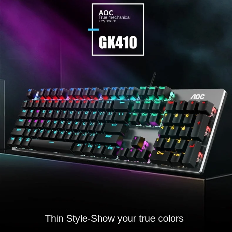 GK410 mechanical keyboard full keys no impact green axis black axis tea axis gaming desktop laptop