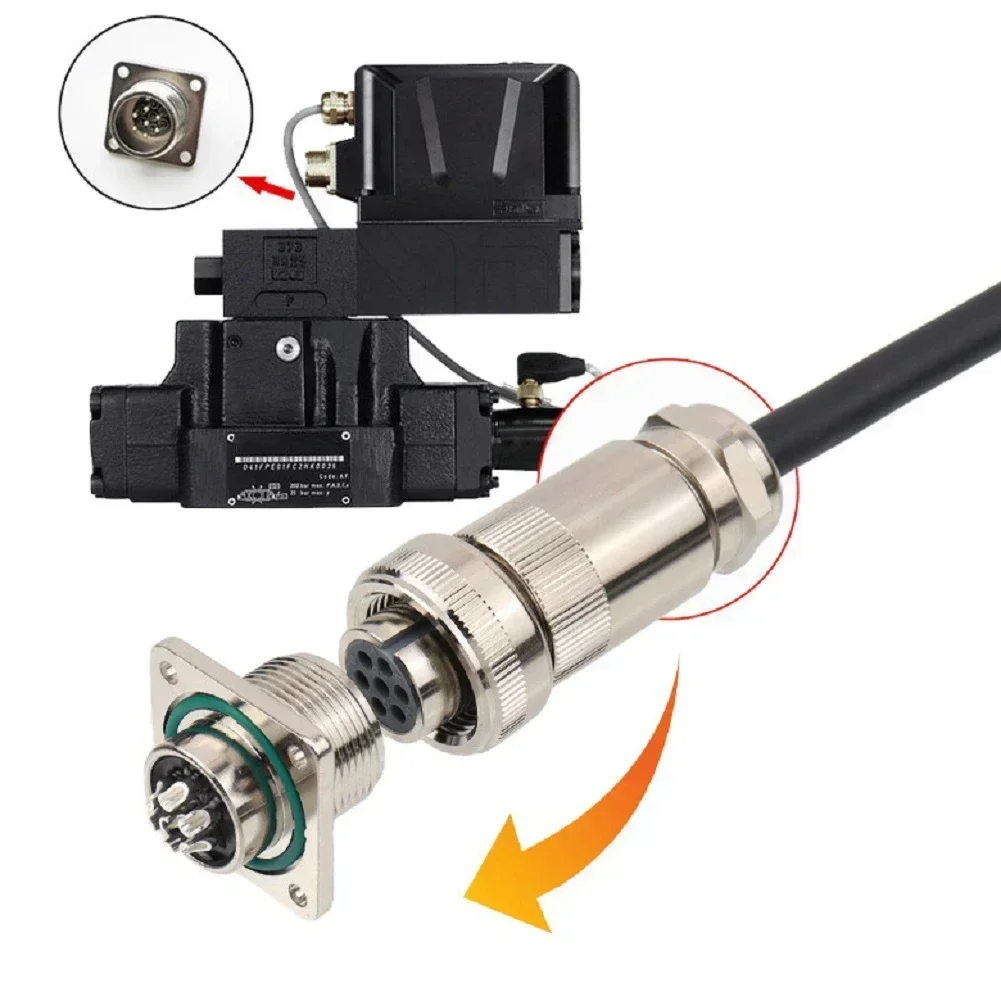 

7-контактный пропорциональный клапан C14G-A-S7, многоконтактные варианты, разъемы пропорциональных клапанов для пропорциональных клапанов, электрическое соединение