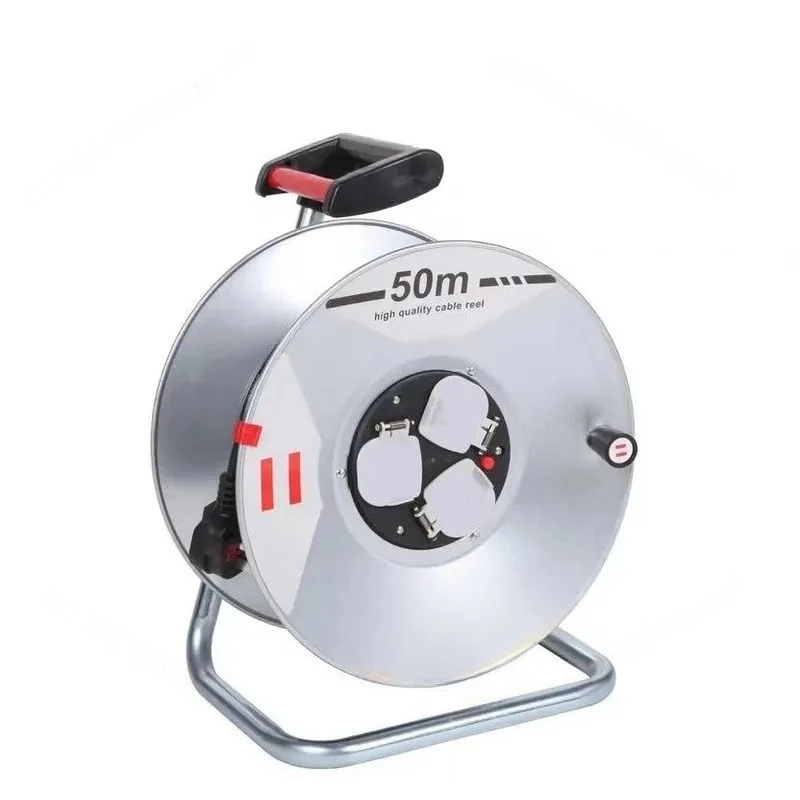 for 50m Disc Wire Portable Industrial Cable Reel Saudi Mobile Household Wire Disk for Heavy Duty Extension Cord Power Supply