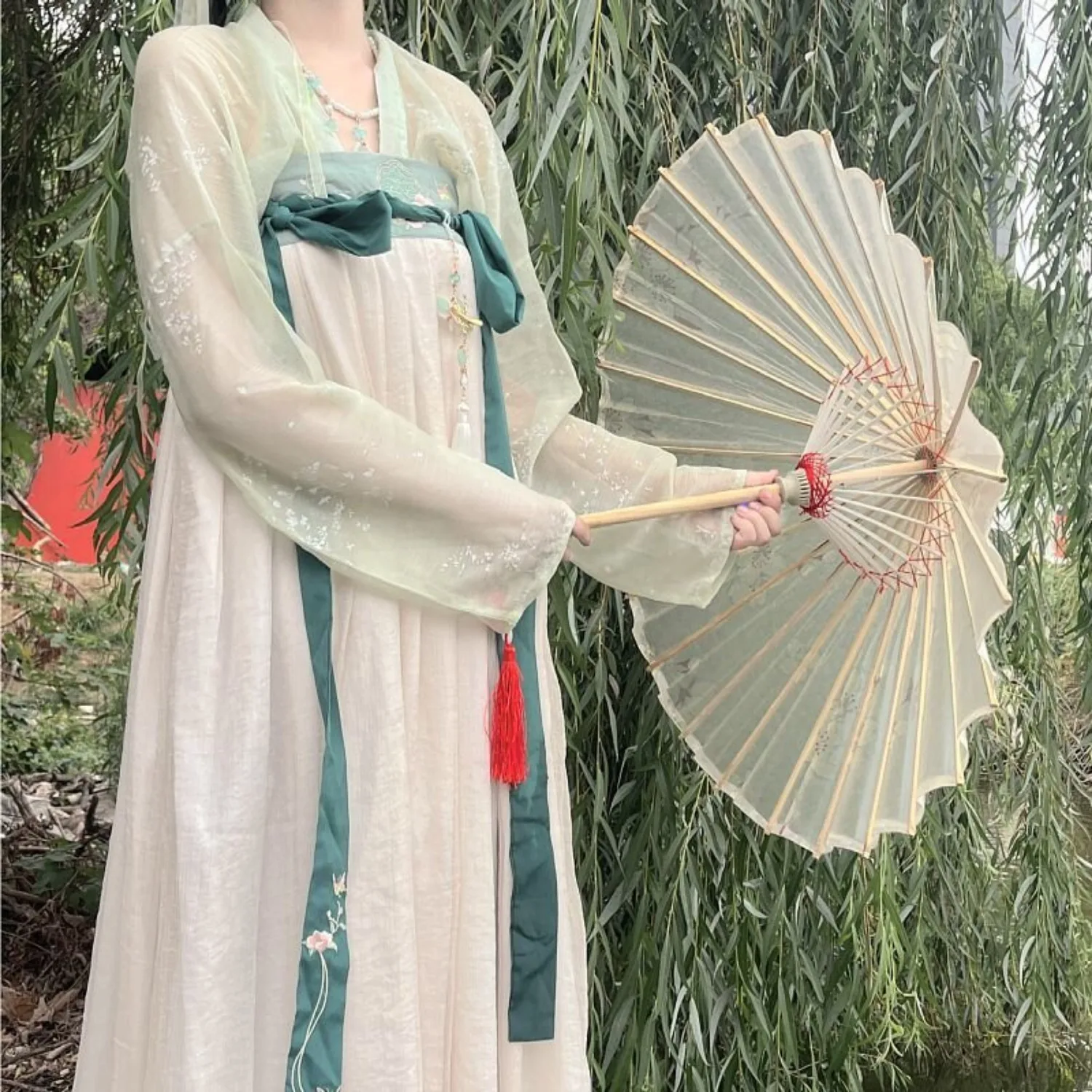 Women\'s Durable Umbrella Paper Parasol Chinese Japanese Oiled Antique Men and Women\'s Hanfu Anime Umbrella Practical Decorative