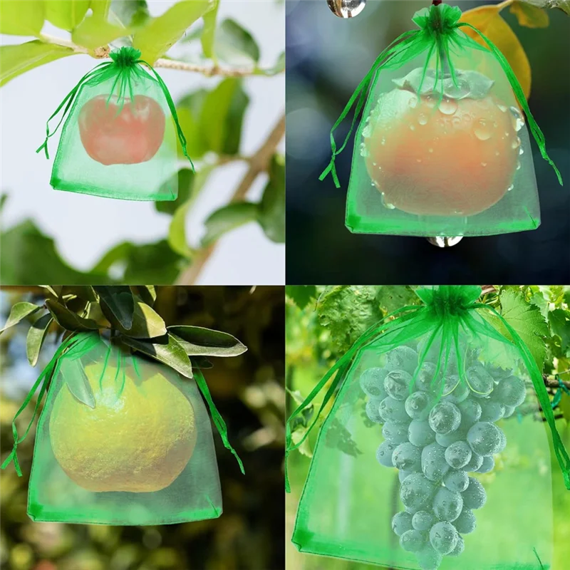 

AEE4-150Pcs Fruit Protection Bags 3 Sizes Fruit Netting Bags For Fruit Cover Mesh Bag Garden Netting Bags With Drawstring