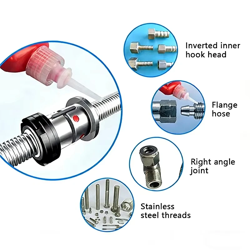LOOLIFL 290 Threadlocker 7Pcs Value Pack 50ml Wicking Grade Anaerobic Screw Lock Glue Medium Strength Anti‑Vibration Anti‑Loosen