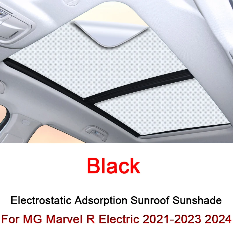 For MG Marvel R Electric 2021-2024 Electrostatic Adsorption Car Roof Sunshade Skylight Blind Shading Windshield Sunroof Cover