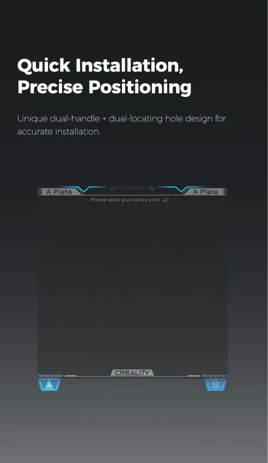 Creality Offizielle K1C/K1 SE Bauplatte, 235 x 235 mm Epoxidharzoberfläche, magnetische flexible Federbettplatte aus Stahl für K1C, K1 SE – Detail 5