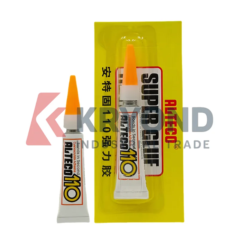 Alteco 110 Cyanoacrylate Adhesive 3g Quick Bonding Super Glue for Metal Plastic Rubber Glass and DIY Maintenance Applications