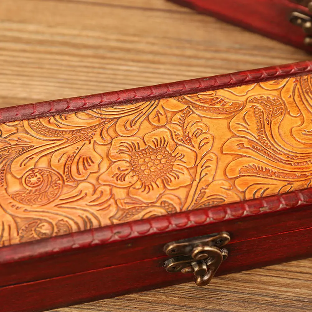 

Vintage Wooden Hairpin Box Handcrafted Natural Wood Storage Container for Jewelry Cosmetics Small Items Desk Bedroom Dorm Decor