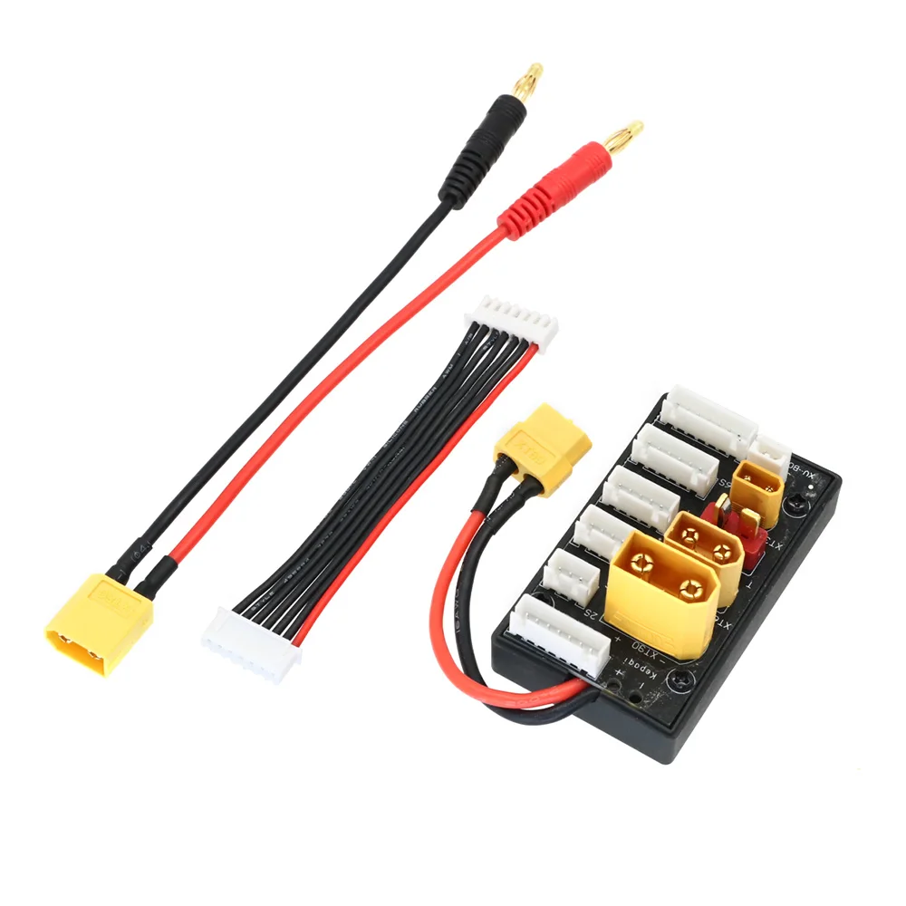 XT30 XT60 XT90 JST T Plug 2-6S Parallel Charging Board Lipo Battery Charger Connector for Imax B6 B6AC ISDT Q6 Lite Charger