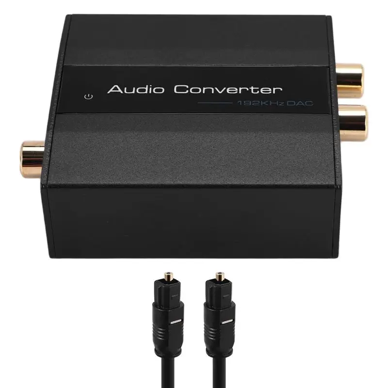 AEE7-Optical To RCA Converter Audio Converter Digital To Analog Audio Coaxial To RCA Adapter 3.5Mm AUX With Optical Cable