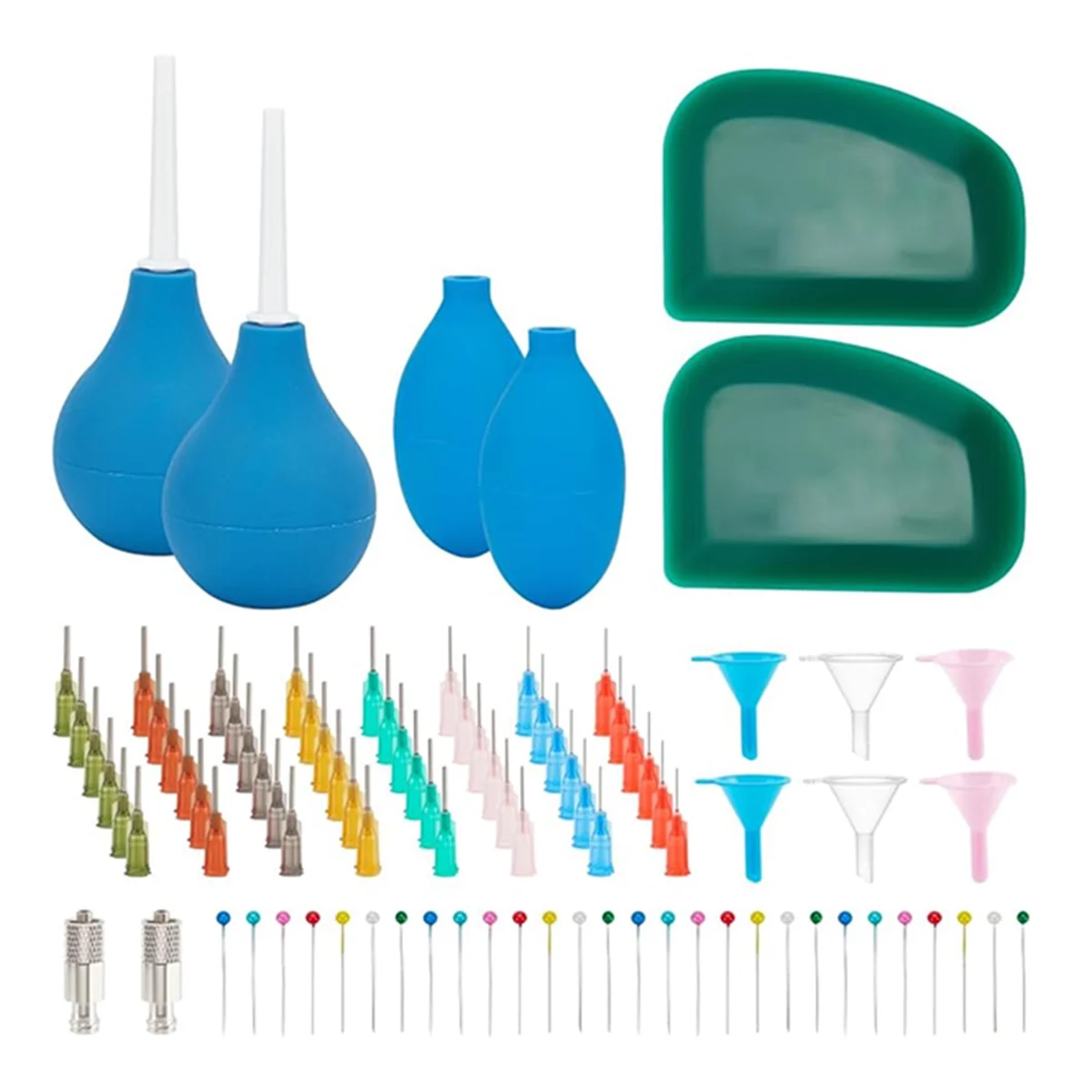 65 Piece Pottery Tools Ceramic Precision Tip Applicator Bottles, Decorating Tools, Rubber Squeeze Bottles with Fine Tips