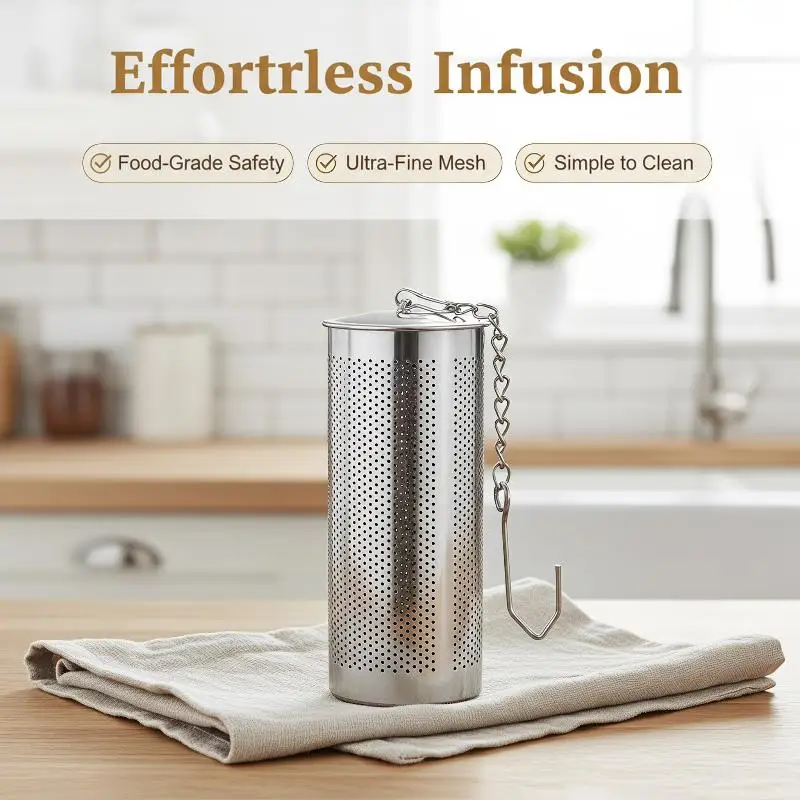 Easy to Open Stainless Steel Tea Strainer Ball Reusable Mesh Infuser for Loose Leaf Tea Spice Home Office Use