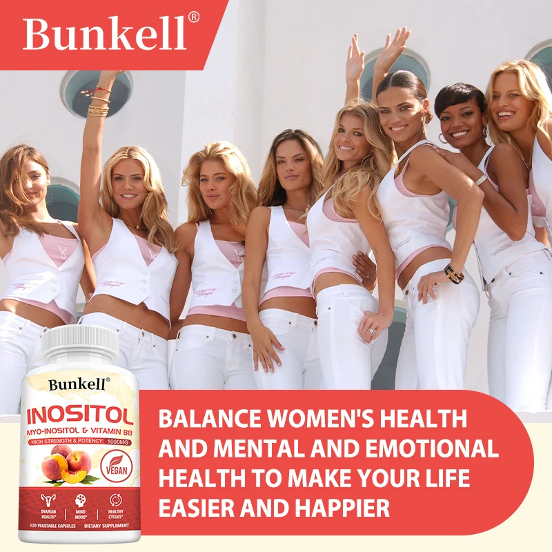 

Inositol Supplement, Supports Women's Health, Balances Mood, Helps Regulate Blood Sugar Levels, Promotes Sleep - 120 Capsules