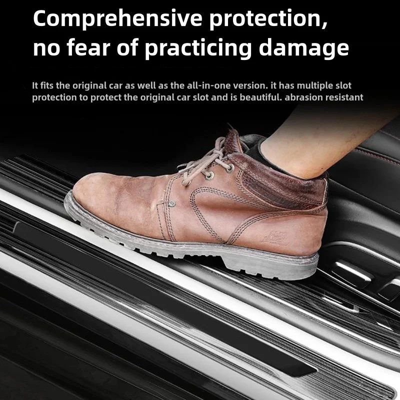 For Xpeng P7 P7+ 2022-25 Front Rear Door Sill Protector Welcome Pedal Cover Anti-drity Anti-scratch Strip Protective Accessory 4