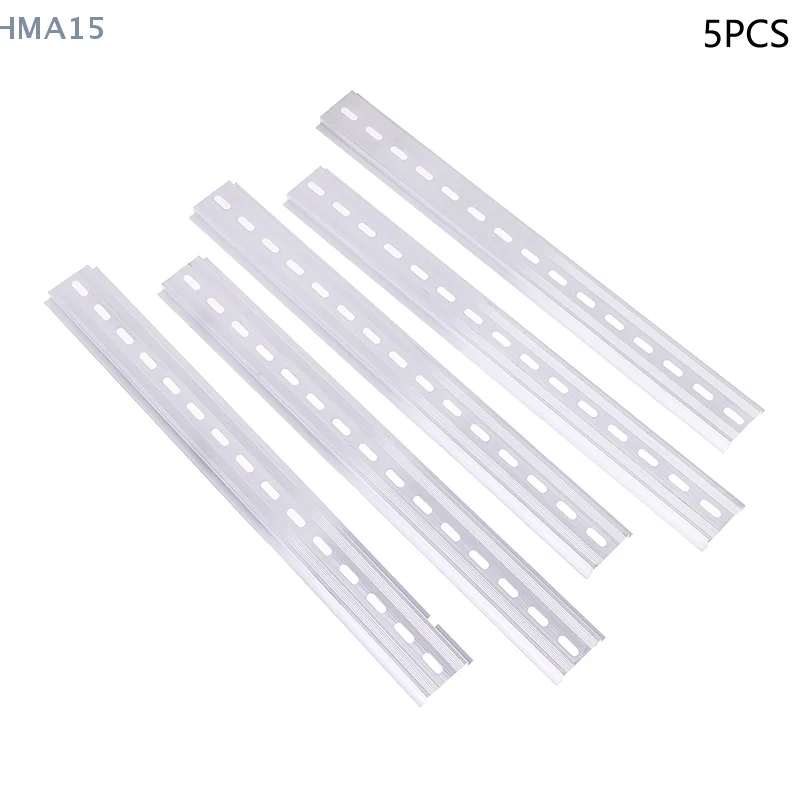 [EL]5PCS Iron DIN Universal Rail Width 35MM Length 10/20/30/50CM Terminal Block Electrical Slotting DIN Rail