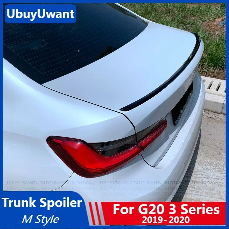 UBUYUWANT M Style Car Spoiler For BMW G20 NEW 3 Series 2019 2020 320i 320D Rear Spoiler ABS Plastic Tail Trunk Wing Decoration