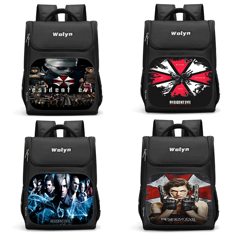 Mochila Resident Evil grande para homens e mulheres, bolsa escolar para crianças, durável e multi-compartitmen, meninos e meninas