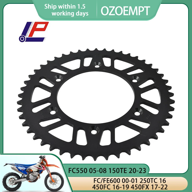 

OZOEMPT 520-48T Motorcycle Rear Sprocket Apply to FC550 05-08 FC/FE600 00-01 150TE 20-23 250TC 16 450FC 16-19 450FX 17-22