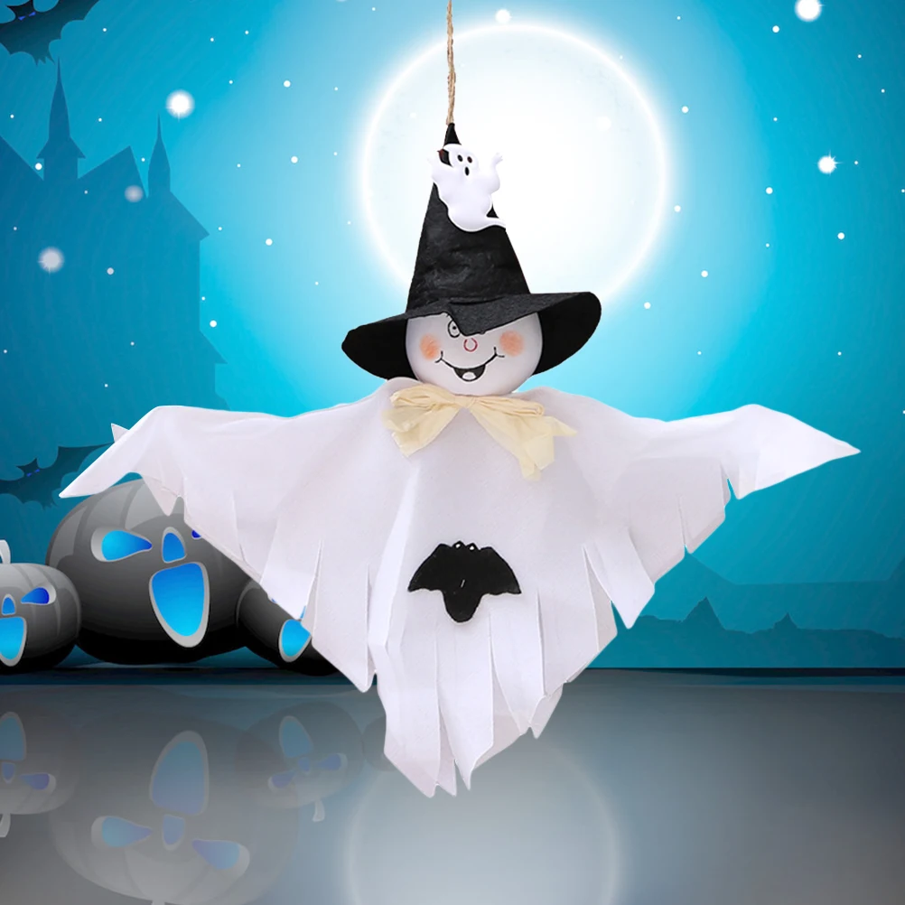 

Ghost Hat Decoration Horror Spooky Ornament Halloween Decorations Hanging Decorate