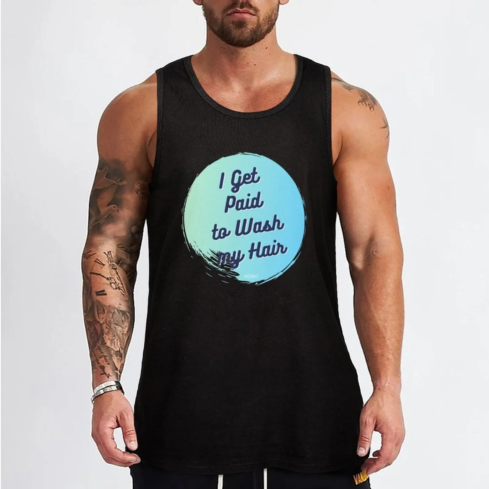 I Get Paid to Wash My Hair Tank Top fitness T-shirt male bodybuilding men summer clothes for men