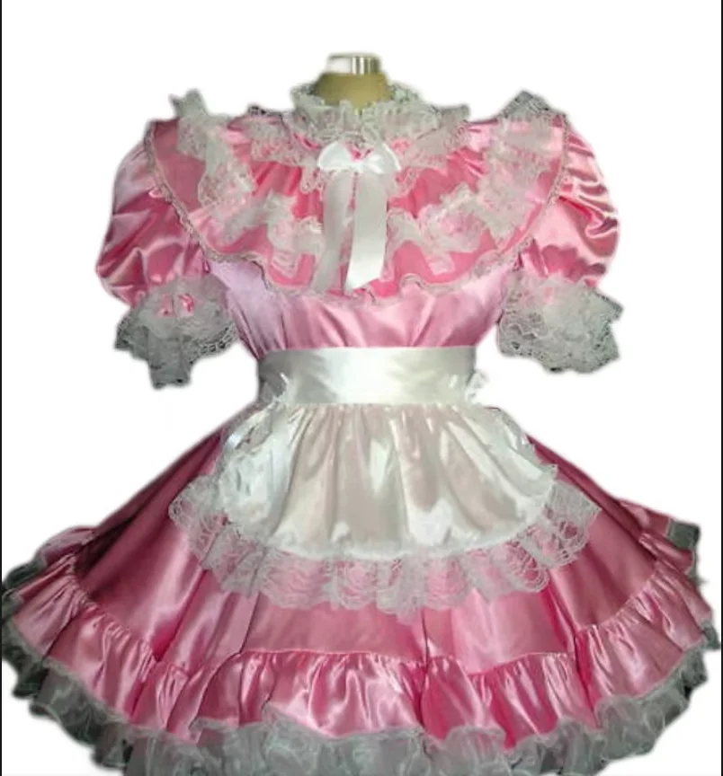 

New Hot Selling Lockable Sissy Princess Dress Adult French Dress Maid Costume Customization