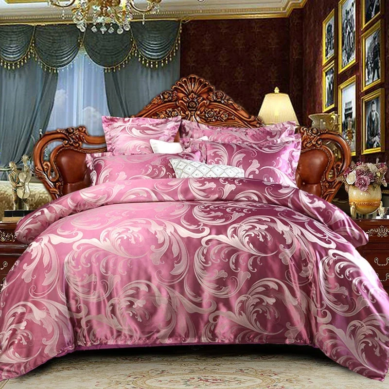 

Luxury Bedroom Comforter Duvet Cover Jacquard Bed Sheet Set Linen for Home 220x240 Bedspread Euro Double Pillow Case Textile