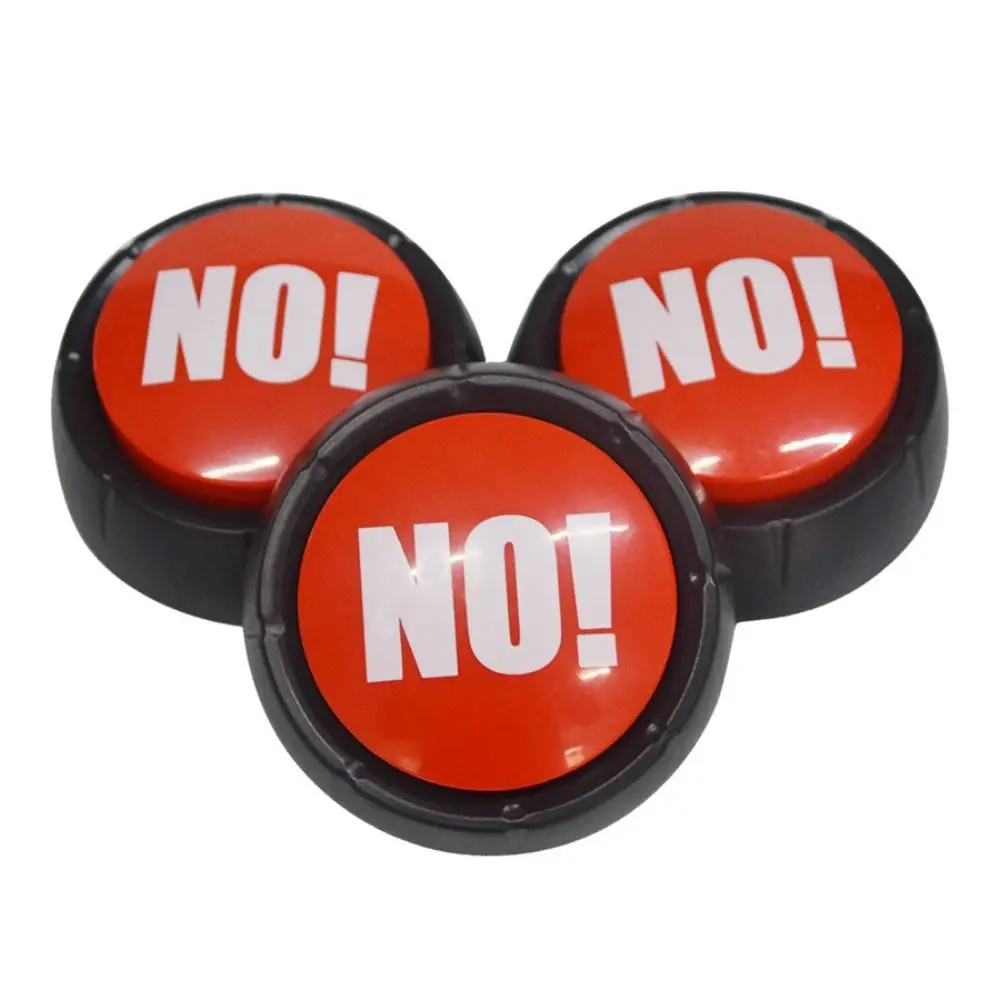 Funny Interactive Yes No Button Communication Game Show Maybe Sorry Button Multifunctional Team Talking Answer Buzzers
