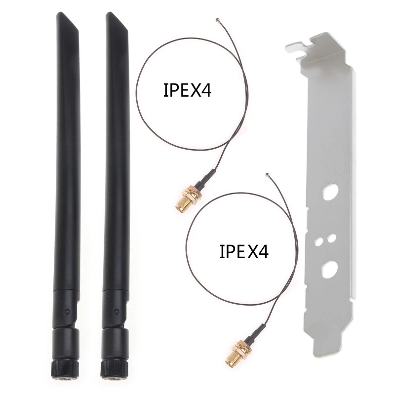 F3KE Dual Band WiFi 2.4G Antenna 20cm IPEX MHF4 to RP-SMA Female Extension Cable for M.2 NGFF Wireless Card