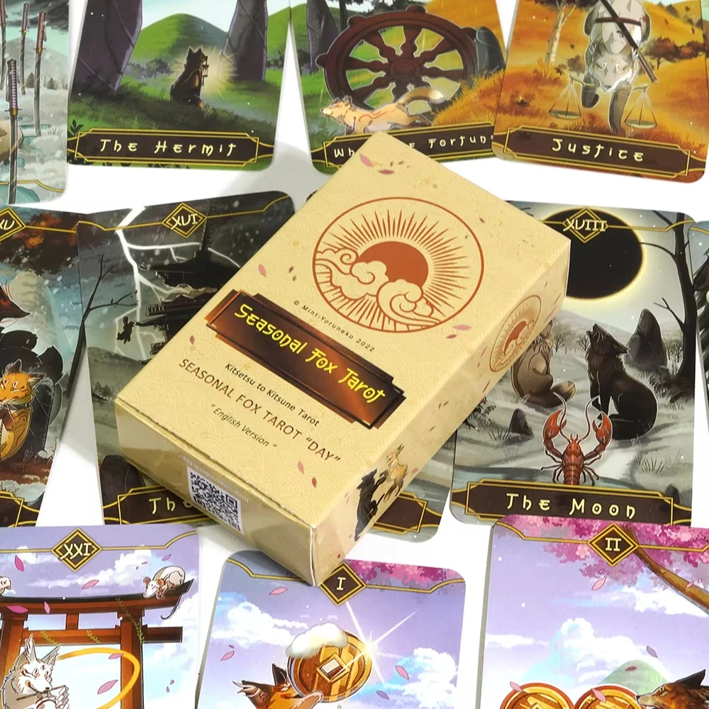 季節のキツネ タロット キットシスからキツネ タロット 78 カード タロット 英語版