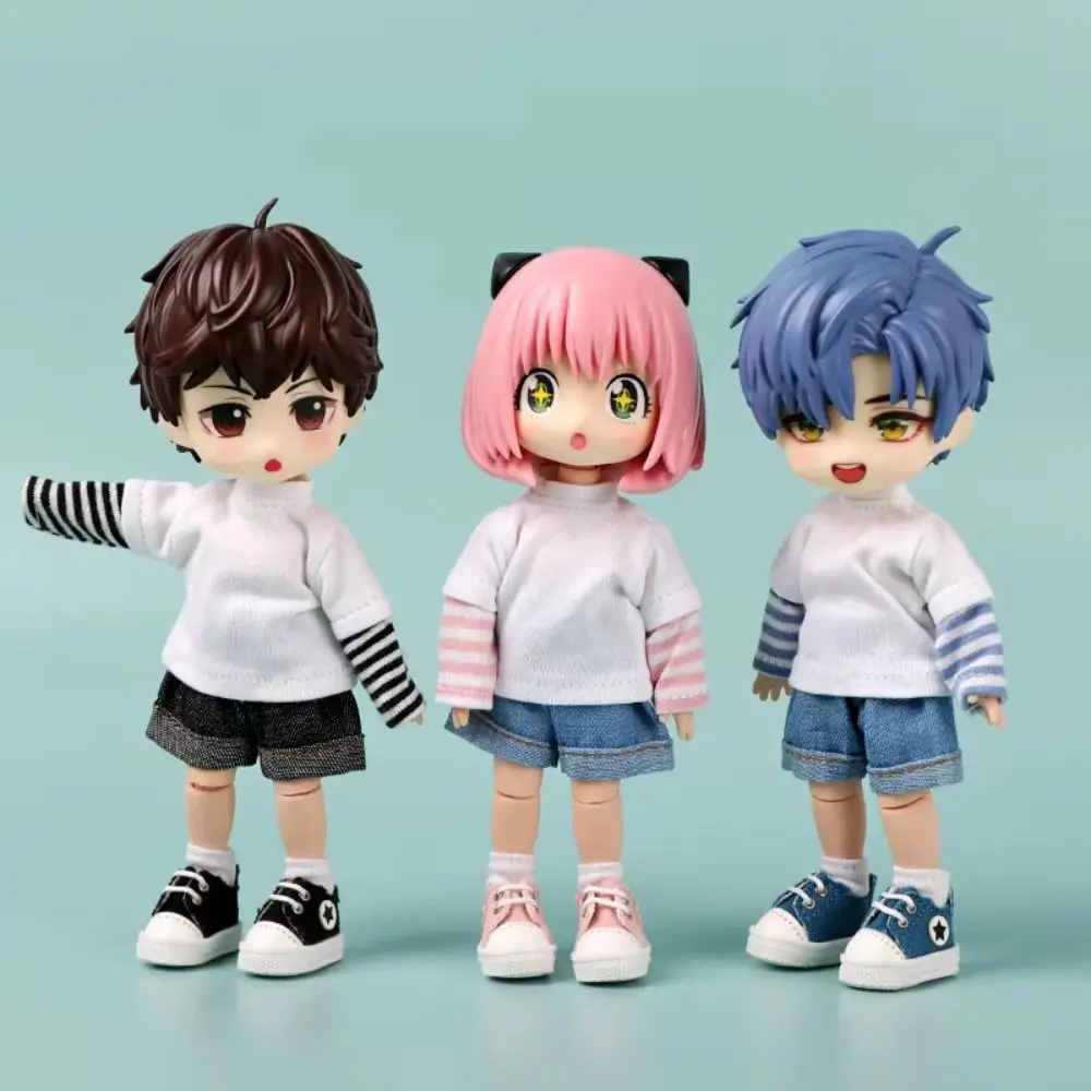 Zapatos con patrón de estrella Ob11, zapatos de lona para vestir, juego de simulación, zapatos deportivos, zapatos informales bajos 1/12 Bjd