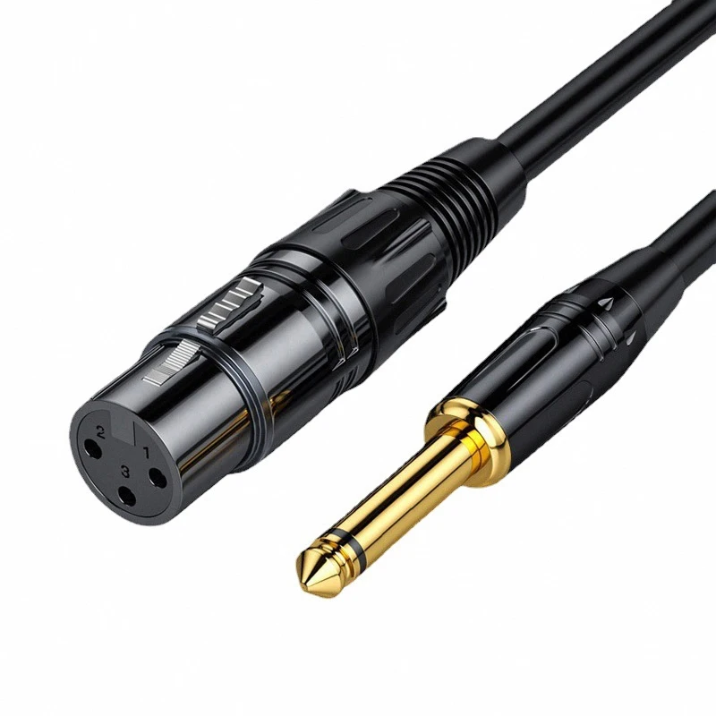 Cable de Audio hembra de 6,5mm a XLR, Cable de Audio de altavoz mezclador de micrófono equilibrado XLR de dos núcleos grandes de 6,35 1m 2m 3m