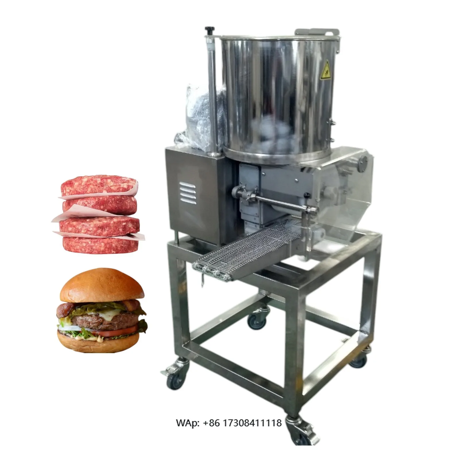 Bestseller Warranty Burger Patty Machine Adjustable Thickness Beef Chicken Fish Automatic Beef Patty Machine Price