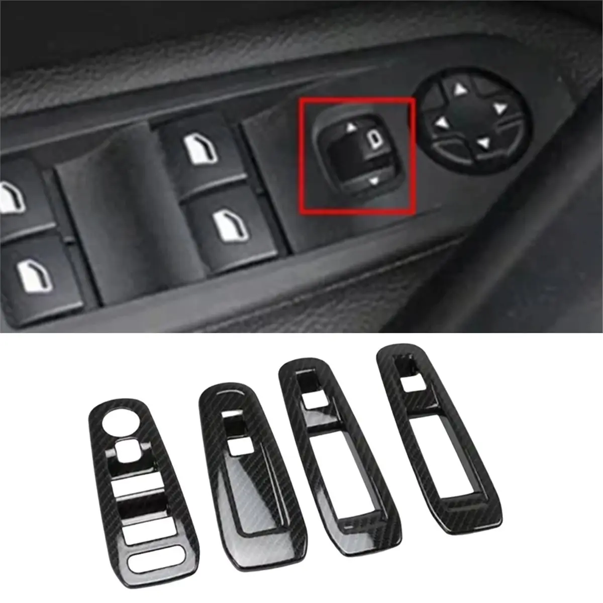 #23E (Carbon Fiber Pattern)Car Window Switch Cover LHD,Automotive Parts & Accessories