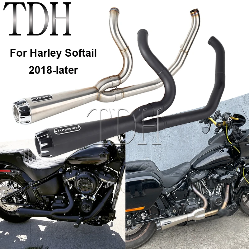 For Harley Softail Low Rider ST Street Bob FXBB FXBBS FXLRST FXLR FXLRS Pipe Muffler Exhaust System Motorcycle Exhaust 2018-2024