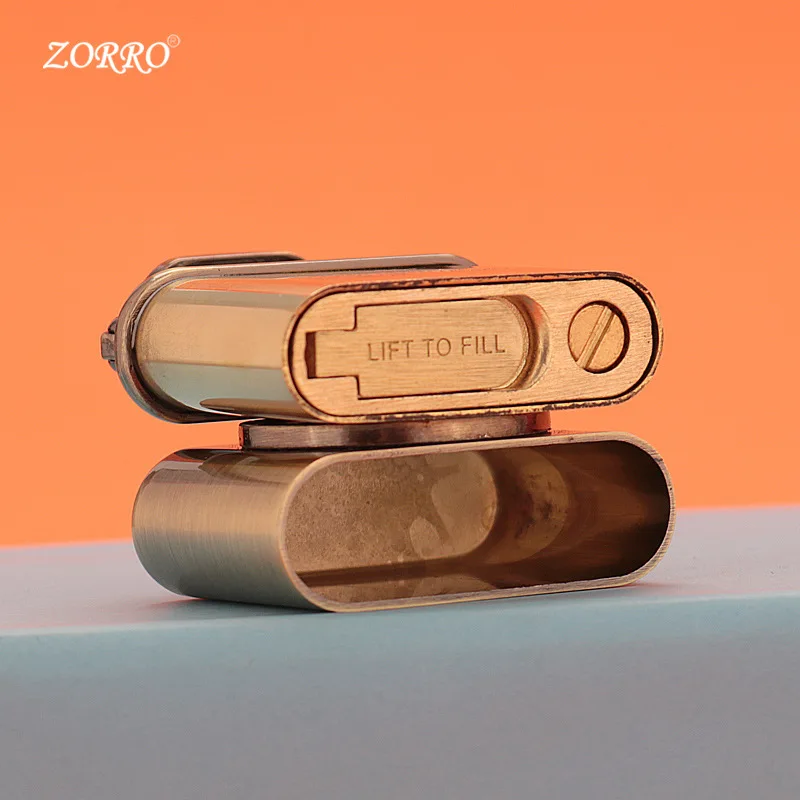 ZORRO 506-640 Nine Door Fuel Lighter, Green Tiger Red Camel Windproof Lighter with Label, Cigarette Accessories