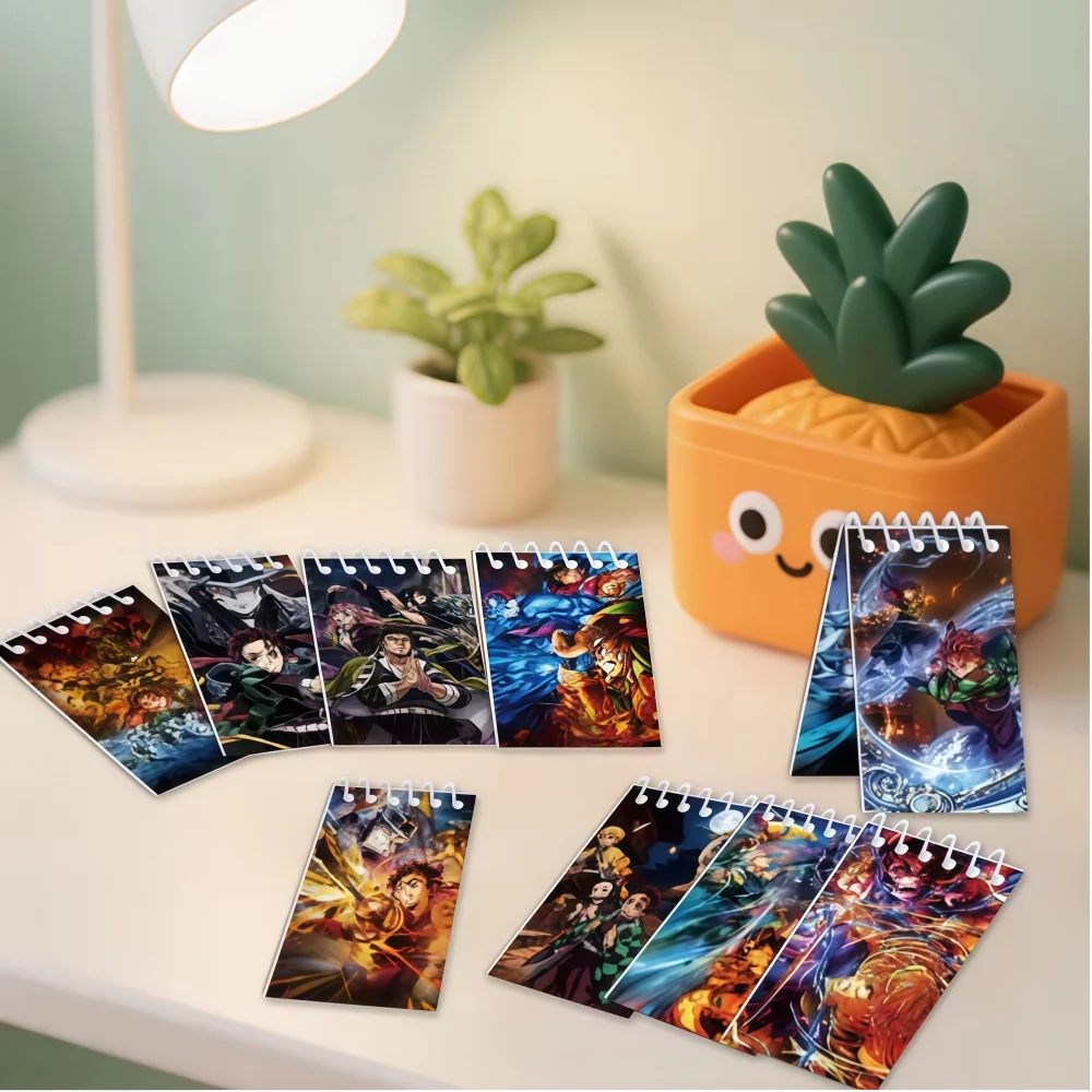 10PCS Demon Slayer Notepads. Spiral Pocket Notebooks. Student, Office Stationery - Teaching Motivation Supplies. Holiday Gifts - view 5