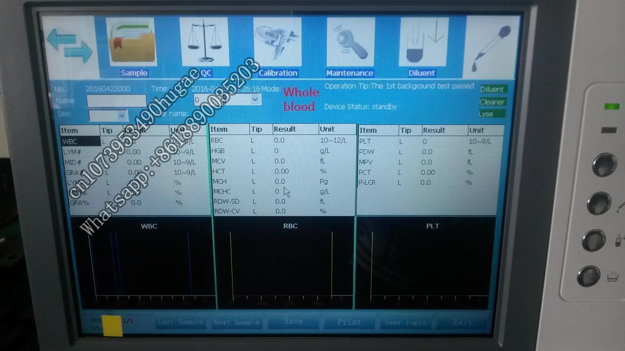 2021 Analyser 3 Parts Diff For Human biochemical auto analyzer