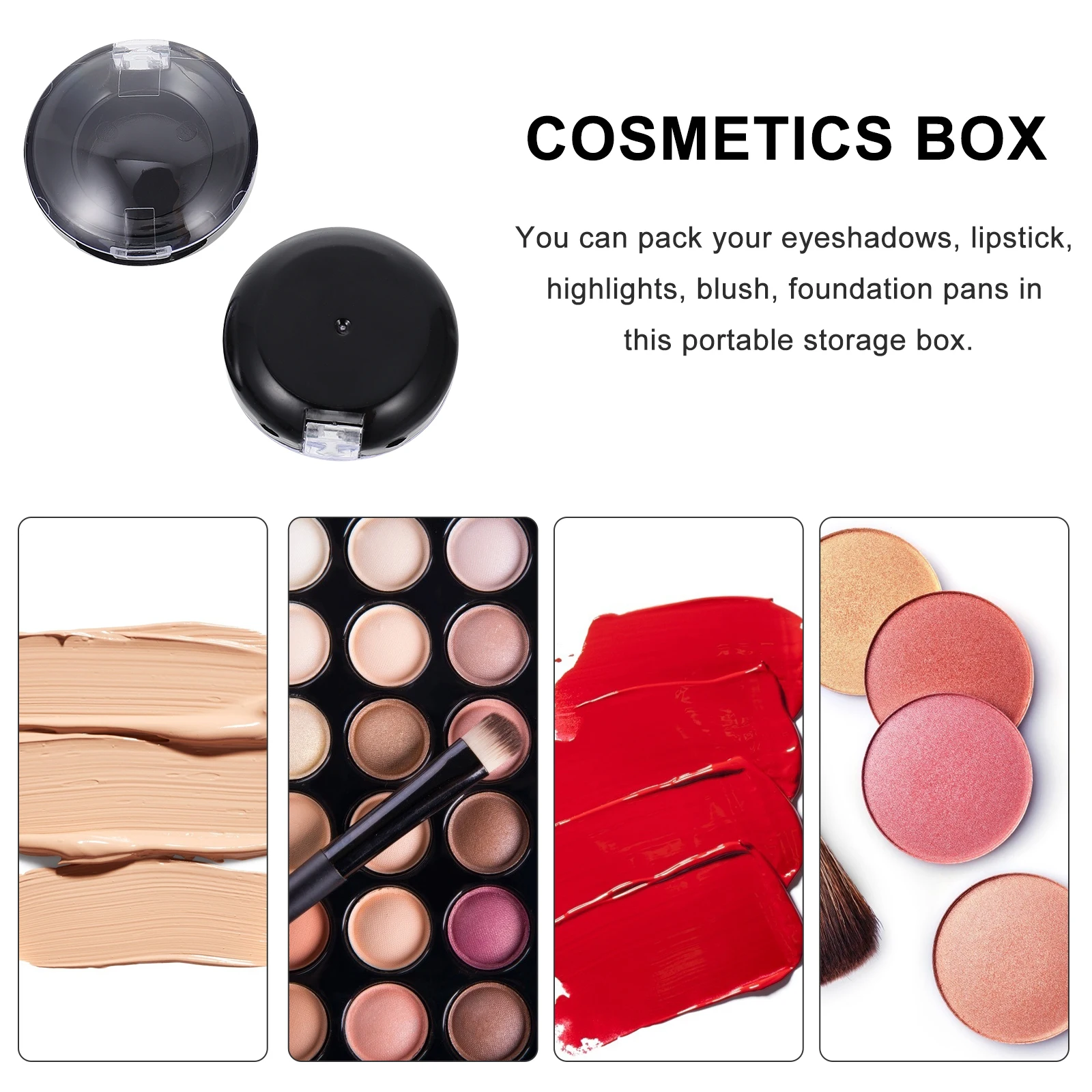 8 Pcs Makeup Palette Eye Shadow Box Travel Storage Plastic Container Empty Eyeshadow Containers
