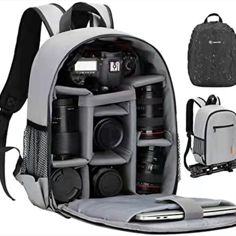 

Backpacks Camera Bag Outdoor Professional Travel Camera Backpack Rain Cover Laptop Compartment Waterproof Photography Backpacks