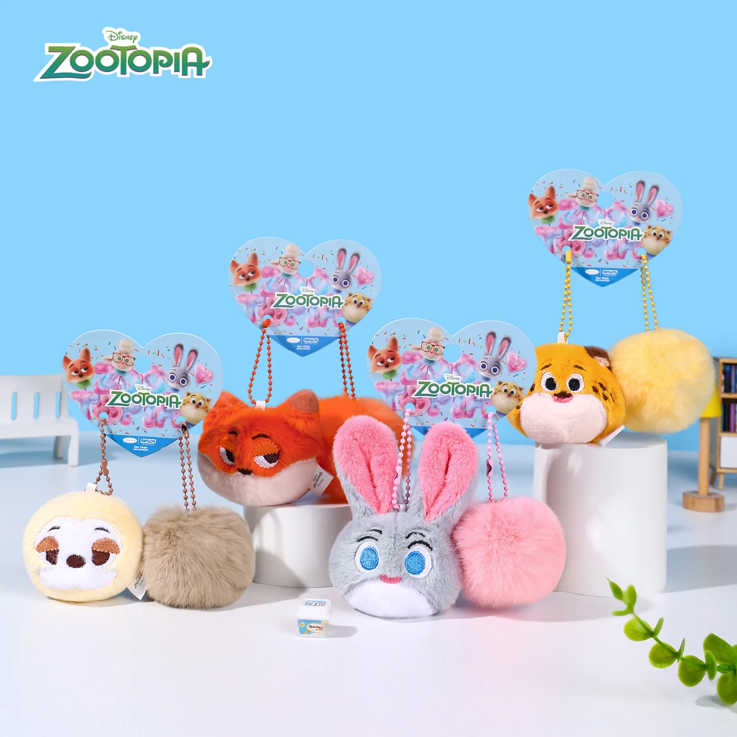 فيلم Zootopia لطيف الحيوانات المحشوة أفخم جودي هوبس أرنب نيك وايلد الثعلب الكسل Benjamin دمية لعبة المفاتيح زوجين حقيبة قلادة #3