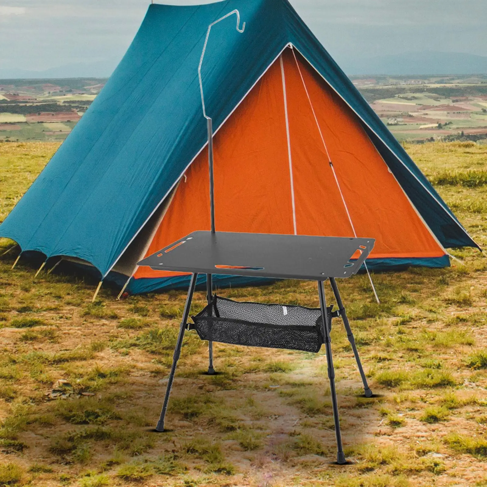 Telescopic Camping Table Folded Multipurpose Lightweight Picnics Table for Family Reunions Outdoor BBQ Mountaineering Garden