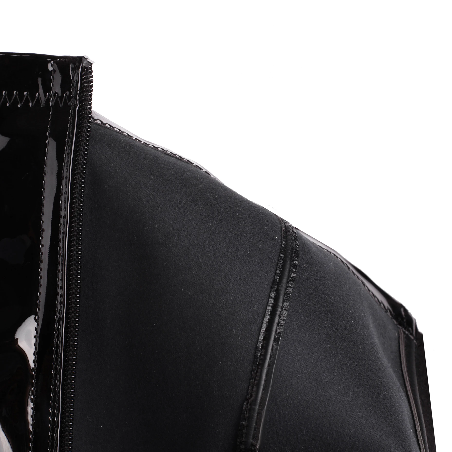 Patent Leather Stretch Thigh High Boots Women Over The Knee Boots Sexy Cosplay Dance Party Chunky Heels Shoes