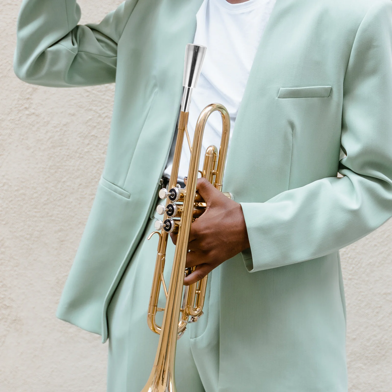 

American Style Trumpet Mouthpiece Heavy-Duty Durable Replacement Part Easy Install for Professional Beginners Trumpet