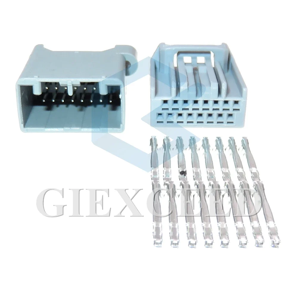 

2 комплекта, 16-контактный автомобильный кабельный разъем для печатной платы, автомобильные разъемы переменного тока в сборе, жгут проводов, вилка MX34016SF1 MX34016UF1 для Honda