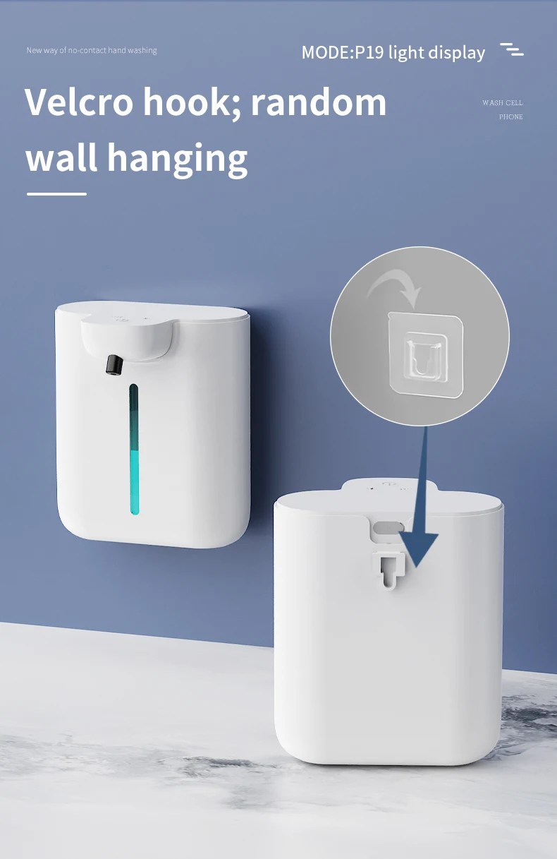 Intelligent Light Indicator Soap Dispenser 500ML Capacity Automatic Hand Sanitizer Suitable for Wall Mounting or Desktop Use